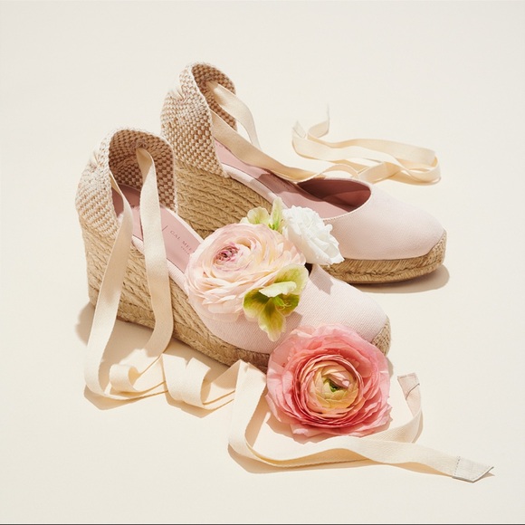 NWOT Margaux x Gal Meets Glam ‘The Espadrille’ in “Blush Pink Canvas” Size 12.5 - Picture 2 of 16